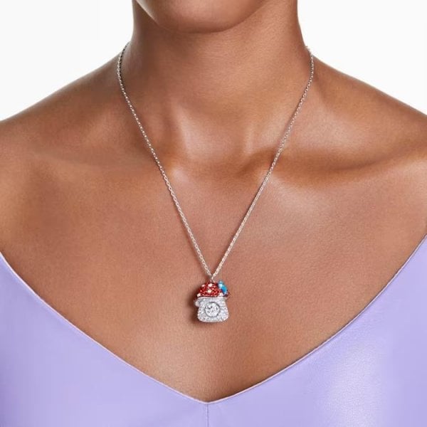 Alice in Wonderland pendant, Mushroom, Red