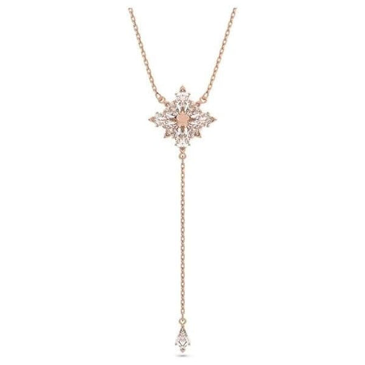 Stella Y necklace, Kite cut, Star, White, Rose