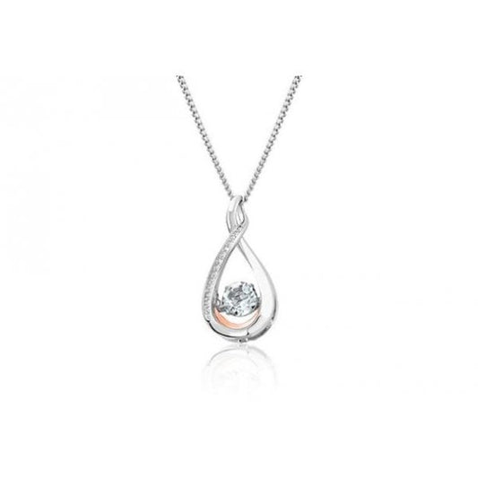 Eternity Dancing White Topaz Pendant