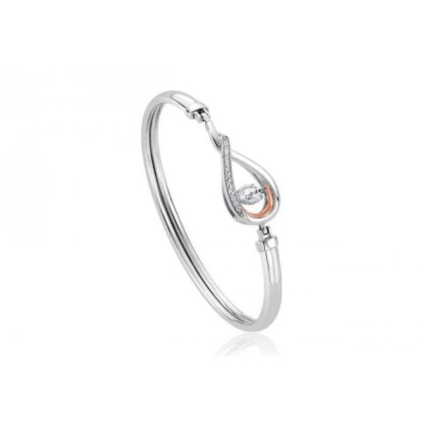 Eternity Dancing White Topaz Bangle
