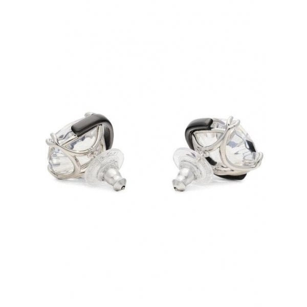 Harmonia stud earrings Cushion cut crystals, White