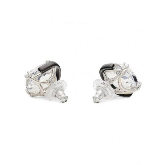 Harmonia stud earrings Cushion cut crystals, White