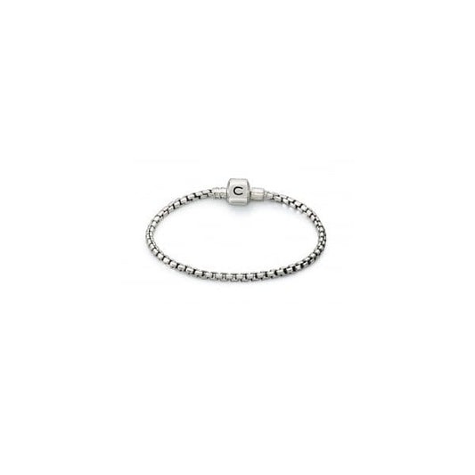 Box Chain Snap Bracelet Oxidized - 8.3"/21.1cm