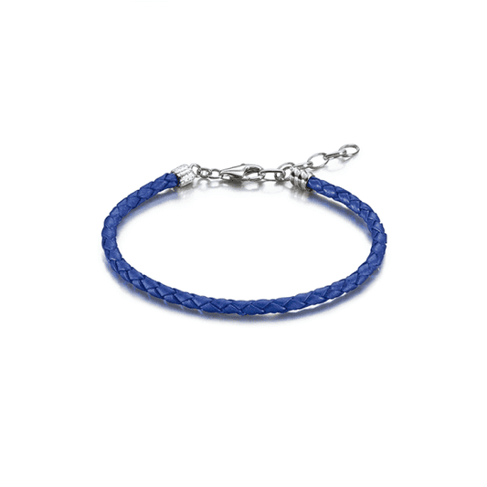 Chamilia Blue Metallic Braided Leather Bracelet