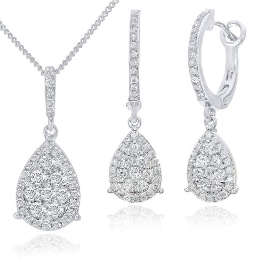 0.30CT Diamond, 18ct White Gold Set