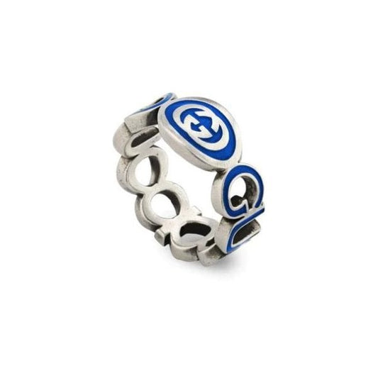 Gucci Interlocking Ring 9mm - Size 17