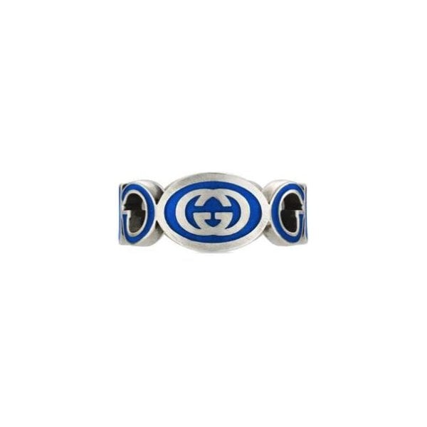 Gucci Interlocking Ring 9mm - Size 17