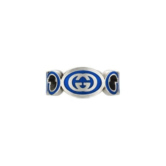 Gucci Interlocking Ring 9mm - Size 17