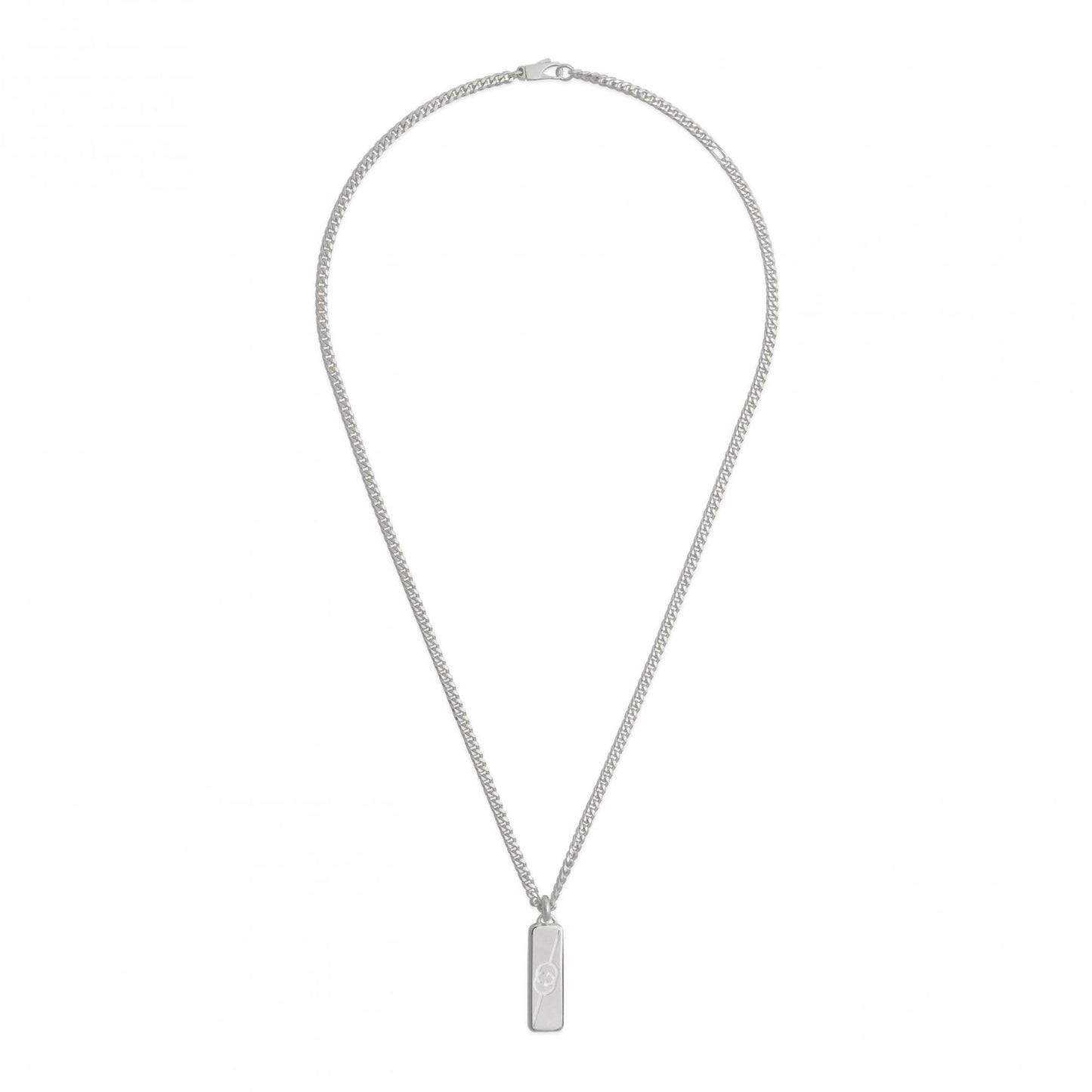 Gucci Tag Necklace 50/55cm Silver