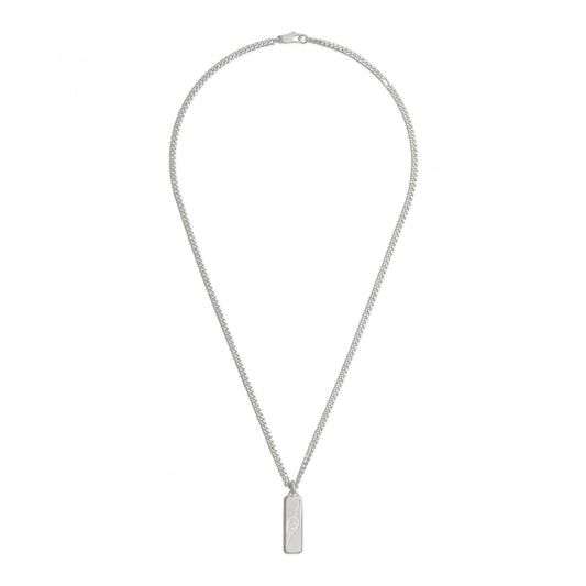 Gucci Tag Necklace 50/55cm Silver