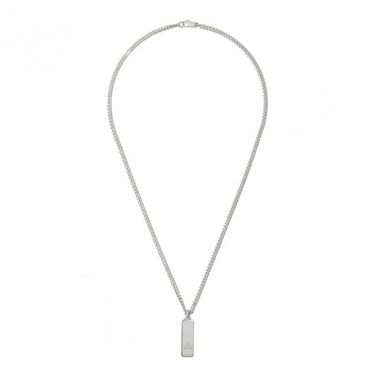 Gucci Tag Necklace 50/55cm Silver