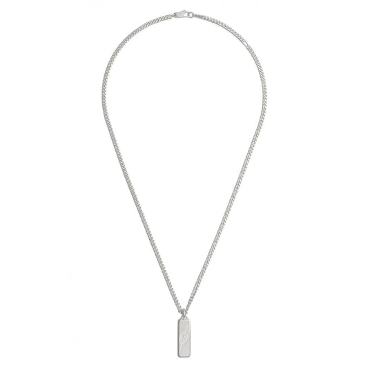 Gucci Tag Necklace 50/55cm Silver