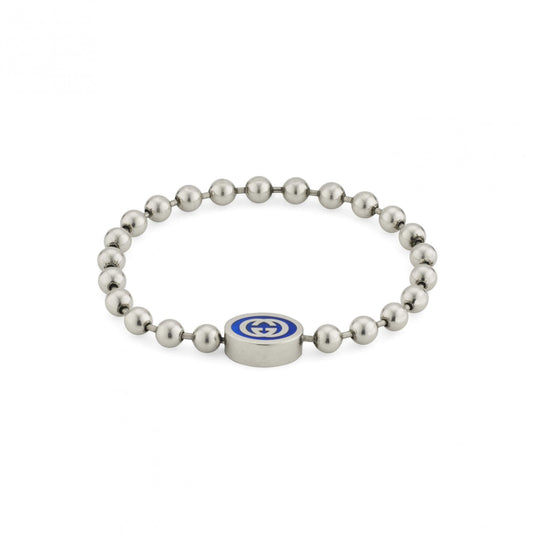 Boule Bracelet Blue Enamel Size 19