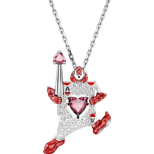Alice in Wonderland pendant, Playing card, Red