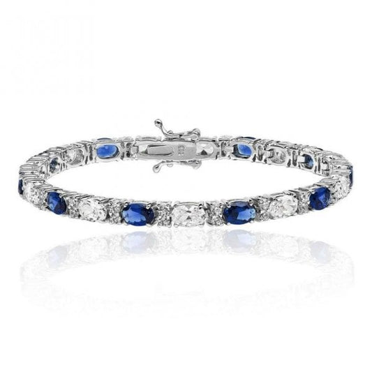 Oval Sapphire Cubic Zirconia Bracelet