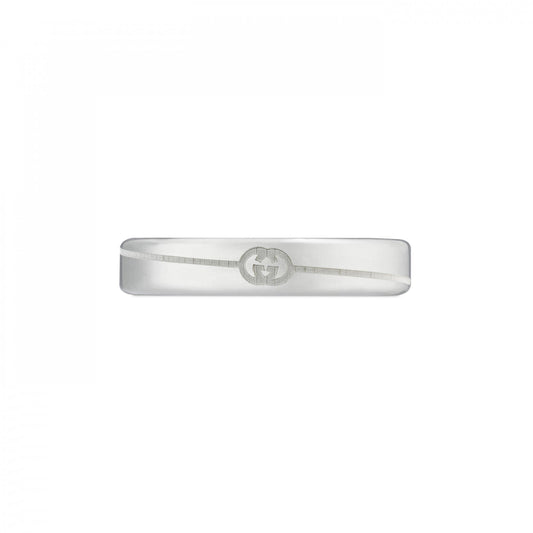 Silver GUCCI Tag Ring