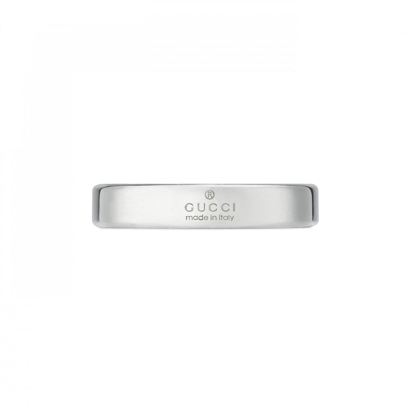 Silver GUCCI Tag Ring