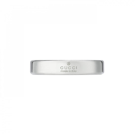 Silver GUCCI Tag Ring