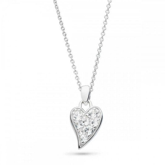 Desire White Topaz 17" Small Heart Necklace