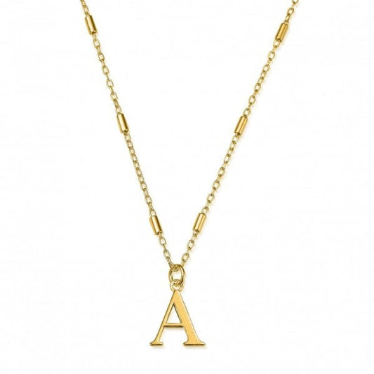 Gold Iconic Initial Necklace - A