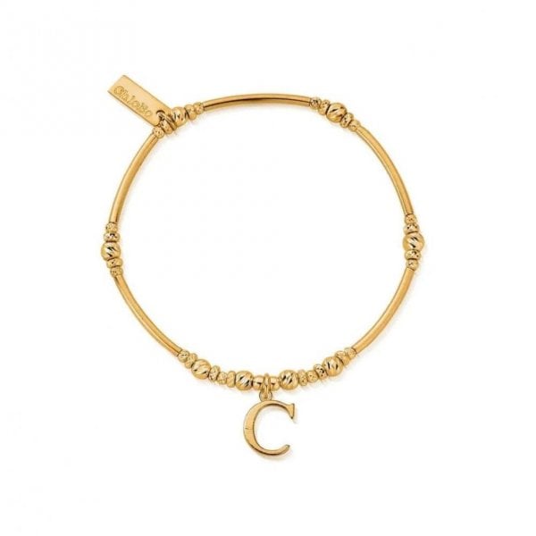 Gold Iconic Initial Bracelet - C