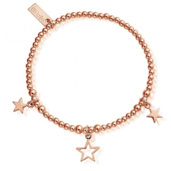 Rose Gold Triple Star Bracelet