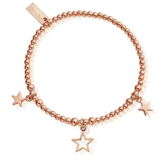 Rose Gold Triple Star Bracelet