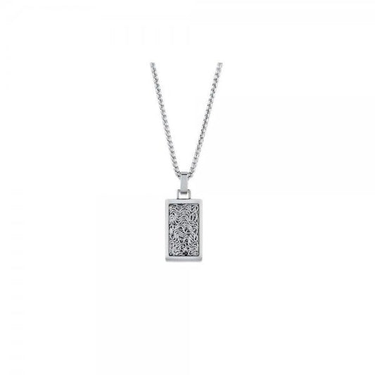 Gents Steel Pendant Matte & Polished 50cm