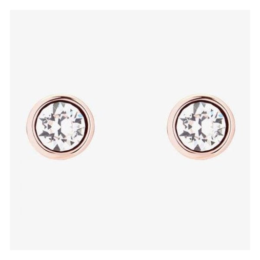 Sinaa Rose Gold Finish Crystal Stud Earrings