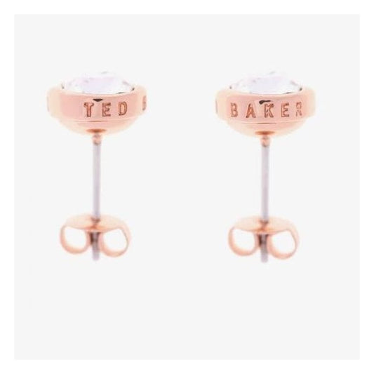 Sinaa Rose Gold Finish Crystal Stud Earrings