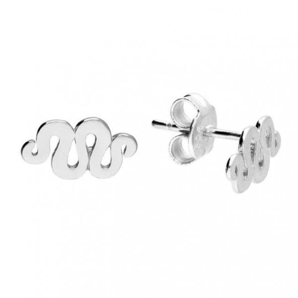 Sterling Silver Earrings - Snake Stud