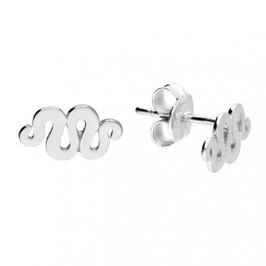 Sterling Silver Earrings - Snake Stud