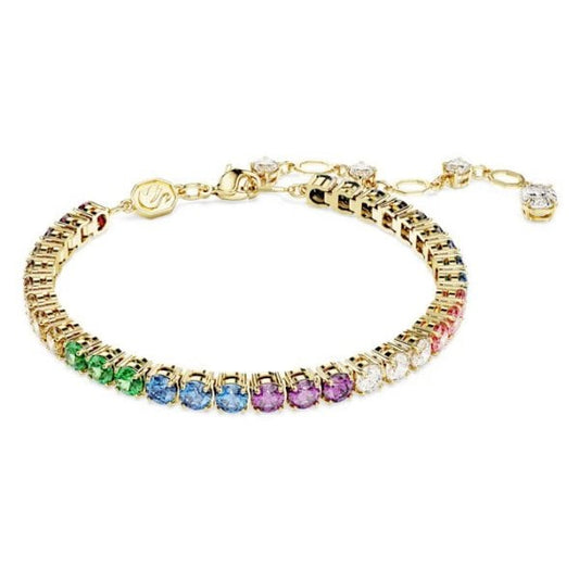 SPECIAL ORDER*** Matrix bracelet Round cut, Multicoloured, Gold-tone plated