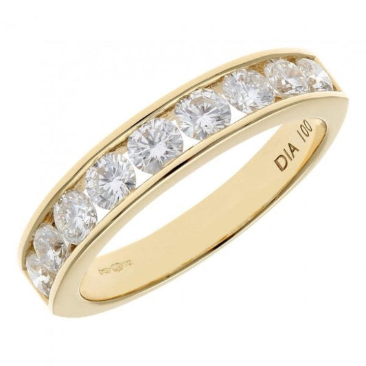 1.00ct Diamond, 18k Yellow Gold Ring - Size M