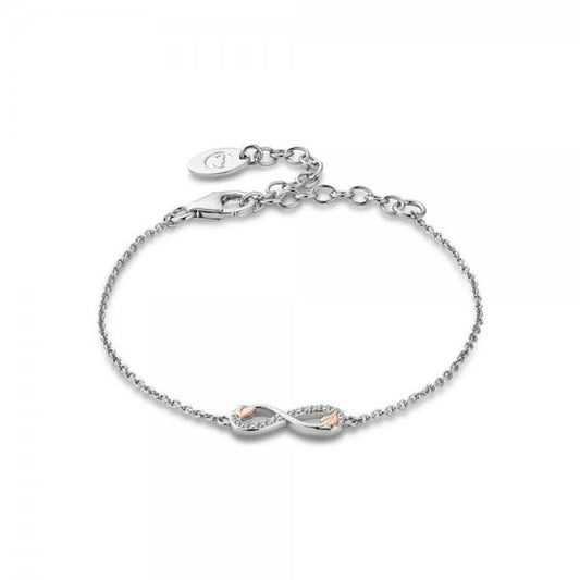 Tree of Life Sterling Silver Infinity Bracelet with Topaz