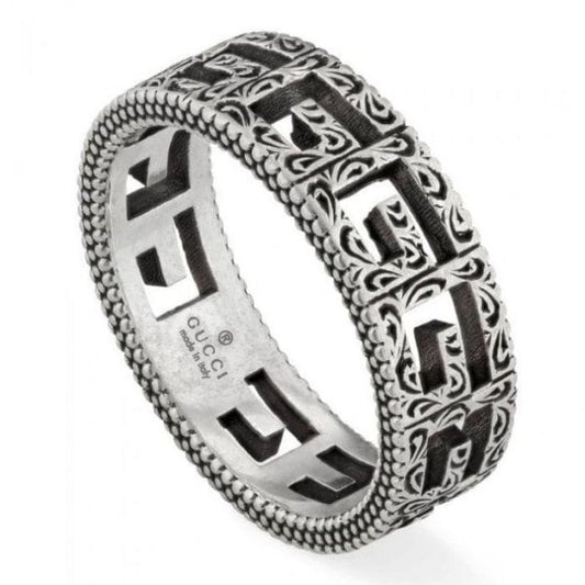 Silver ring with Square G S17