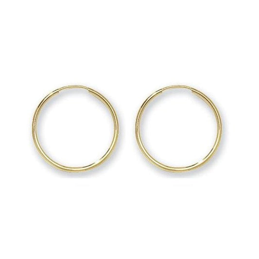 9ct Yellow Gold 18mm Sleepers