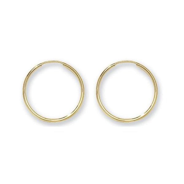 9ct Yellow Gold 18mm Sleepers