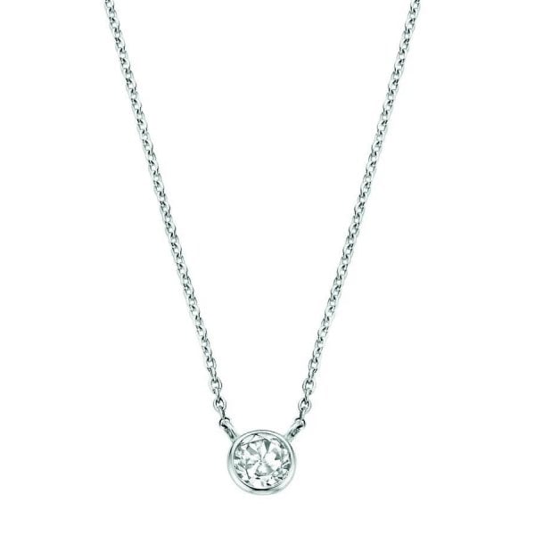 Ladies Silver ZC Necklace