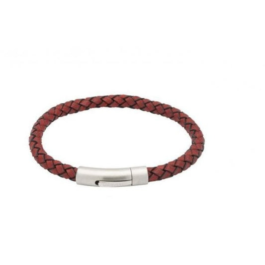 Gents Red Leather Bracelet