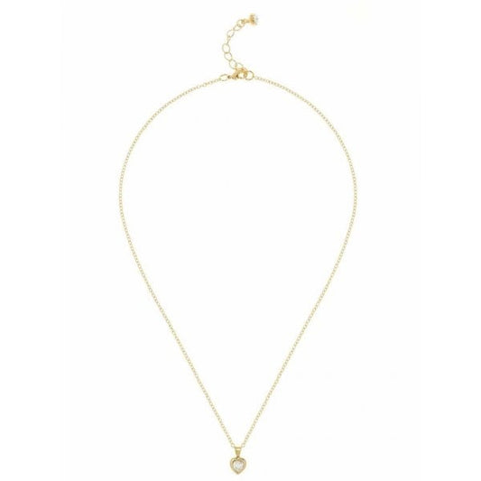 YELLOW GOLD PLATED HANNELA CRYSTAL HEART NECKLACE