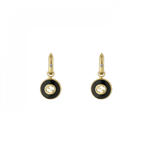 Gucci Interlocking Earrings in Yellow Gold