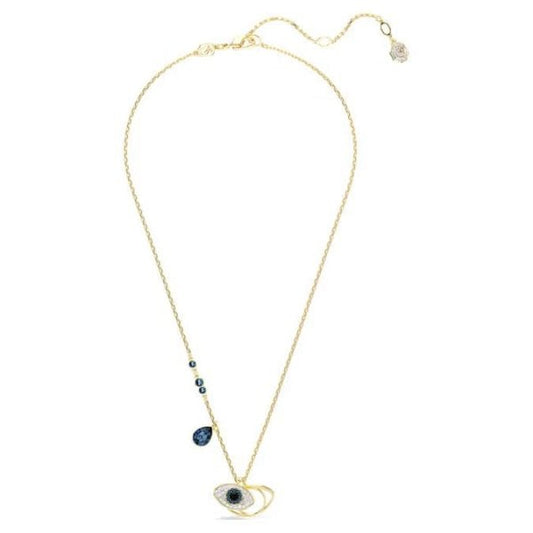 Symbolica pendant, Evil eye, Blue, Gold-tone
