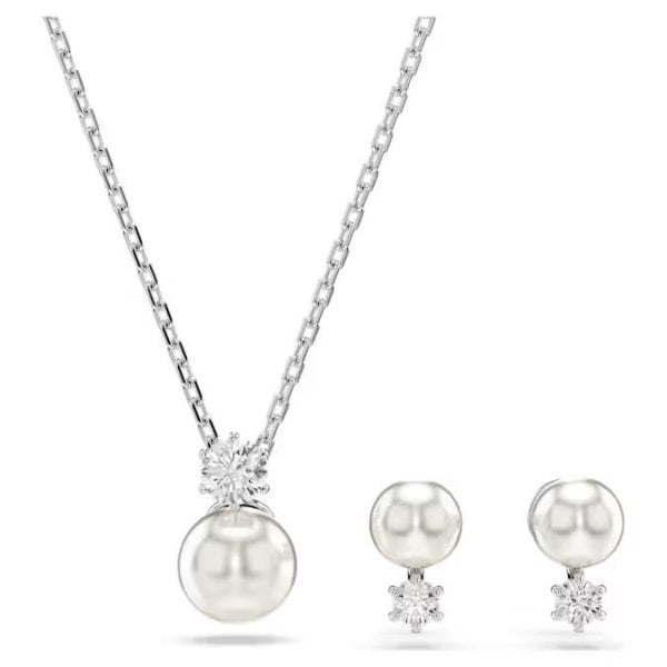 Matrix set, Crystal pearl, Round cut, White