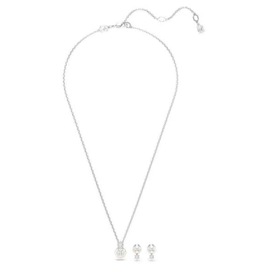 Matrix set, Crystal pearl, Round cut, White