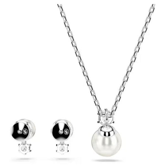 Matrix set, Crystal pearl, Round cut, White