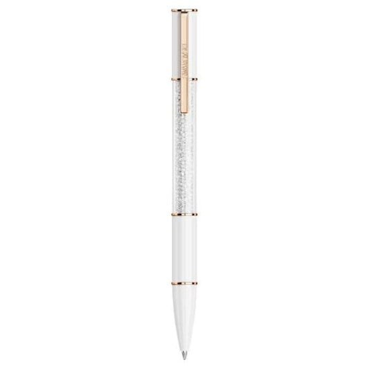 Crystalline Lustre ballpoint pen, White, Rose gold