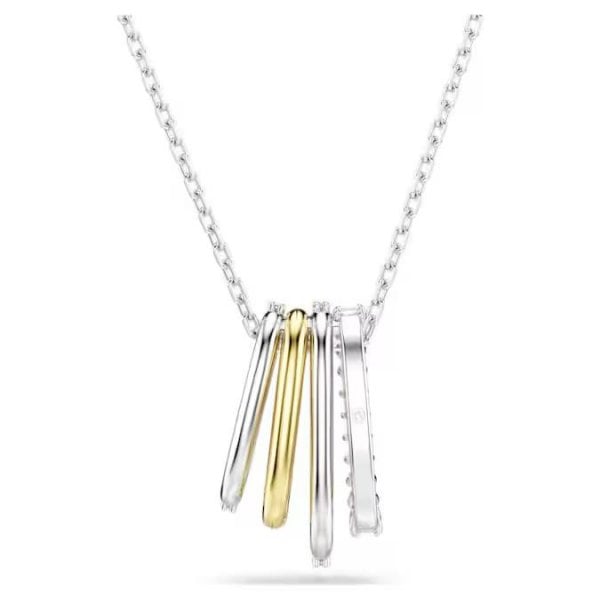 Hyperbola pendant, Mixed cuts, White, Mixed metal