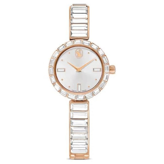 Matrix Bangle watch, Swiss, Crystal bracelet, Rose