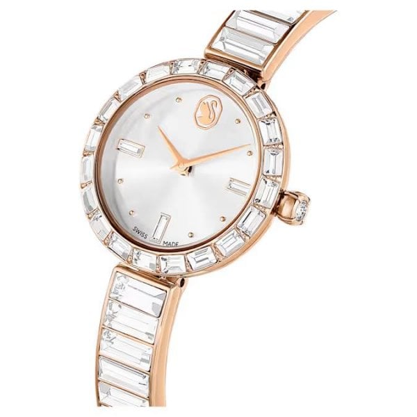 Matrix Bangle watch, Swiss, Crystal bracelet, Rose